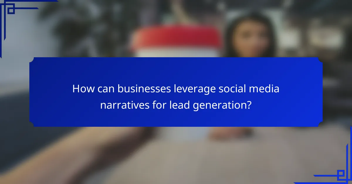 How can businesses leverage social media narratives for lead generation?