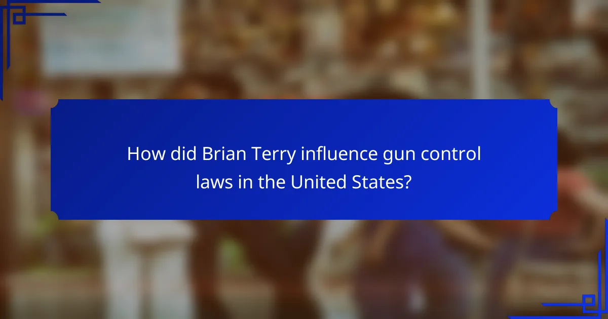 How did Brian Terry influence gun control laws in the United States?