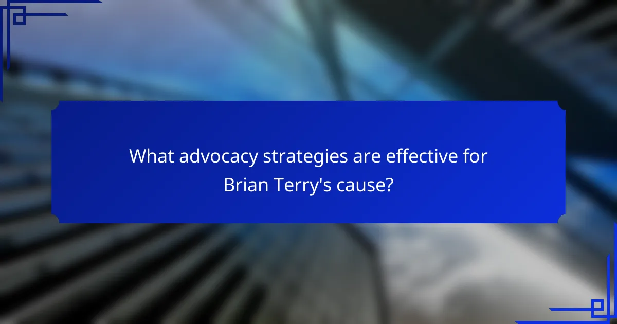 What advocacy strategies are effective for Brian Terry's cause?