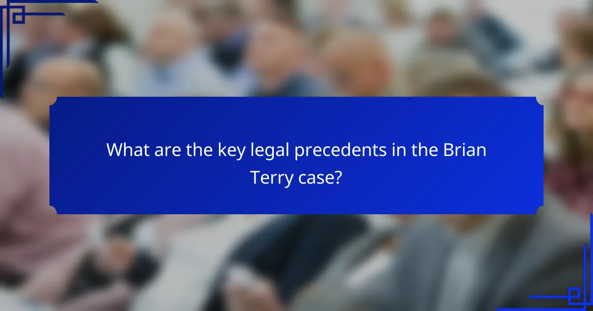What are the key legal precedents in the Brian Terry case?